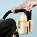 Pram phone and cup holder with universal fit – stable, 2-in-1 design | buggy accessory