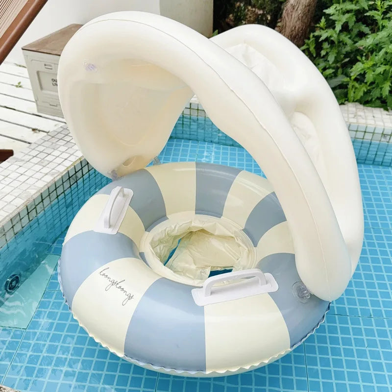 Baby swim ring with sun canopy – inflatable float | Up to 25kg