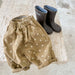 Baggy trousers with floral print – cotton-linen, elastic waist | unisex bloomers
