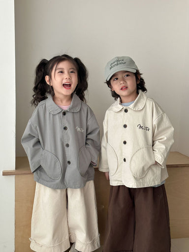 Kids jacket with oversized fit – breathable cotton, easy to combine | unisex coat