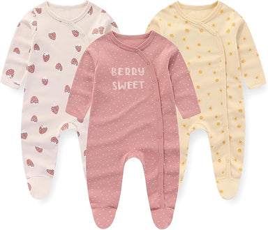 Baby bodysuit set keeps little ones warm and cosy – soft, breathable, set of 3 | 0–12 months