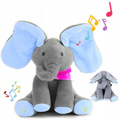 Interactive peekaboo elephant soft toy – moving ears, soft sounds | Baby toy
