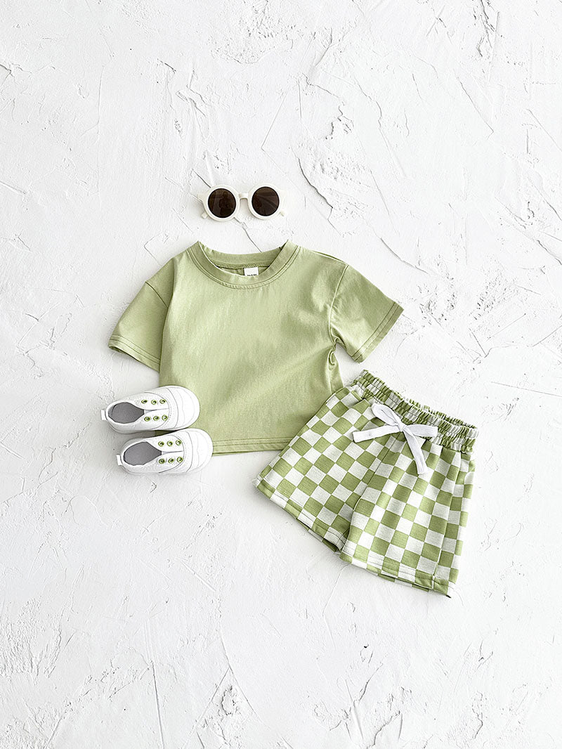 T-shirt and shorts set – soft cotton, elastic waistband | Baby & toddler summer wear