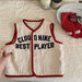 Kids' gilet with baseball-style design – soft cotton, button fastening | boys & girls