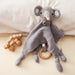 Baby comforter with wooden teether and rattle – soft cotton, soothes teething | Cuddle toy