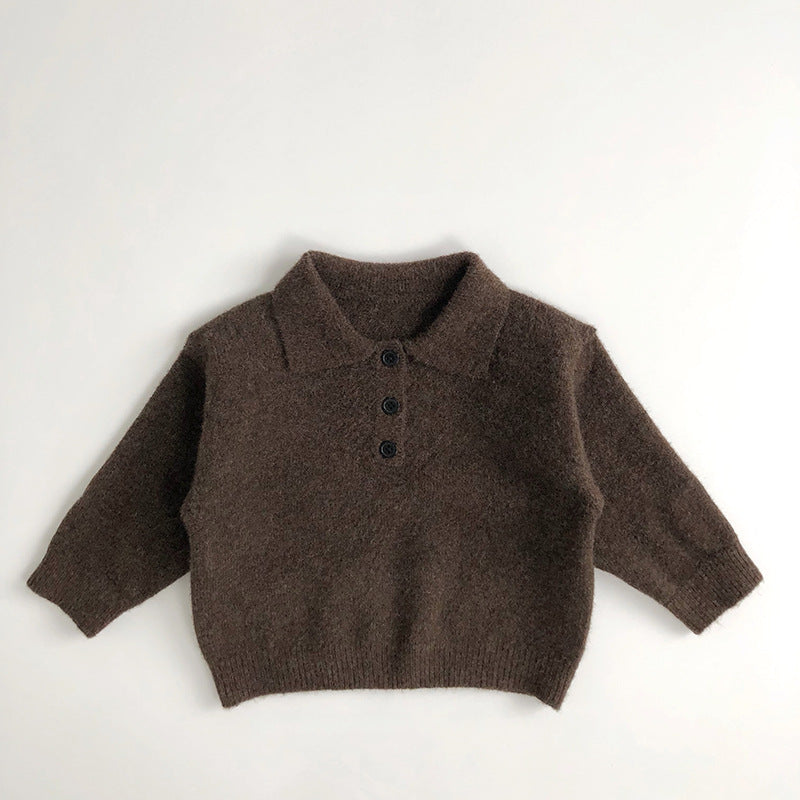 Long-sleeve polo shirt with classic collar – soft, warm, durable | boys & girls