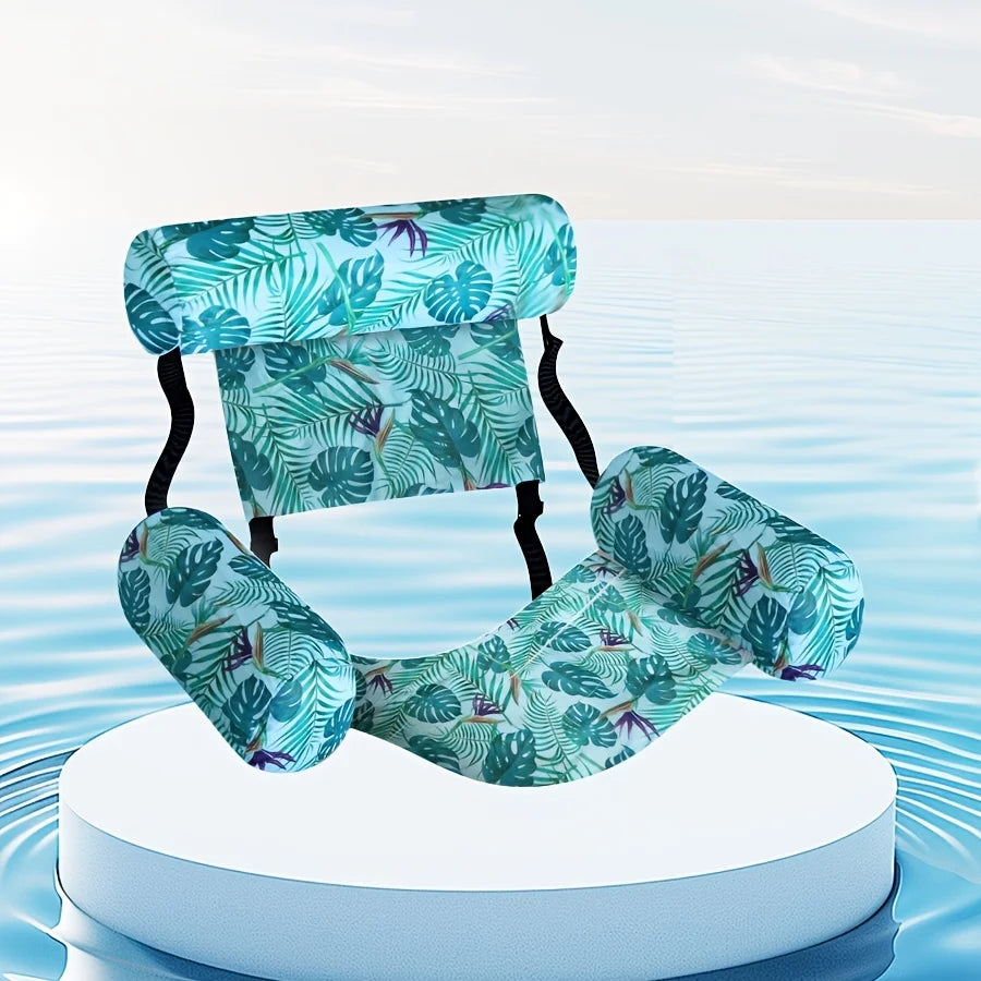 Inflatable floating pool chair with breathable mesh seat – foldable and lightweight | Pool lounger