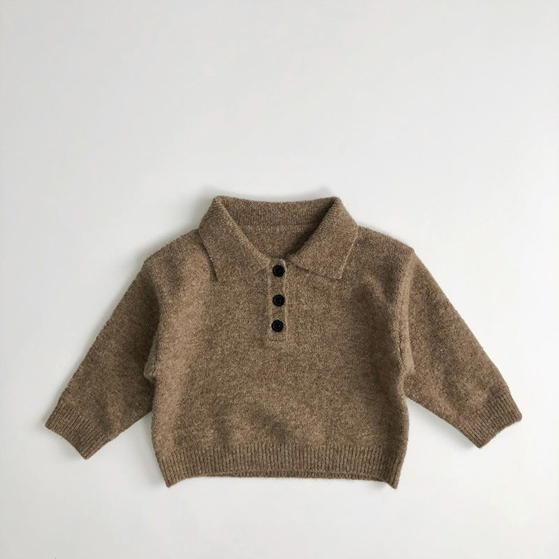 Long-sleeve polo shirt with classic collar – soft, warm, durable | boys & girls