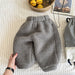 Teddy fleece joggers for kids – warm and stretchy | Toddler jogging bottoms