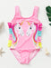 Girls' swimsuit with UV protection – mermaid, unicorn design, quick-drying | Kids swimwear