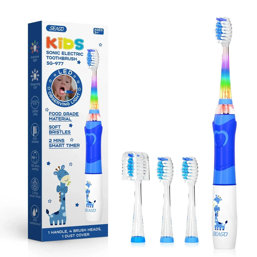 Electric toothbrush cleans kids' teeth gently – soft, waterproof and rechargeable | for children