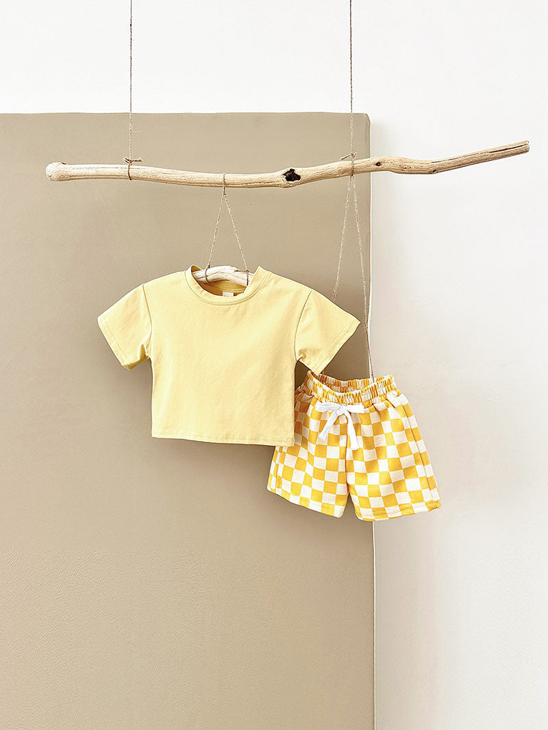 T-shirt and shorts set – soft cotton, elastic waistband | Baby & toddler summer wear