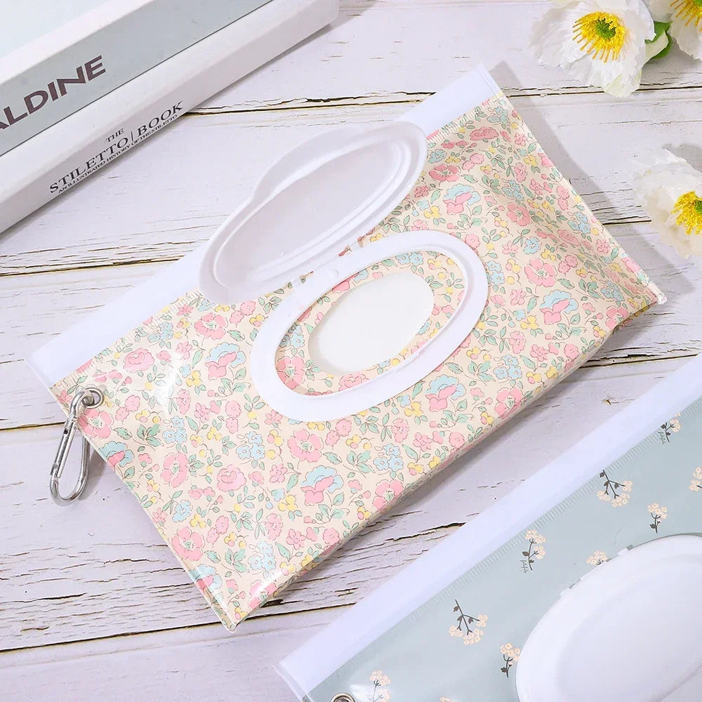 Baby wipes holder – compact, water-resistant & travel-friendly | for pushchairs & nappy bags