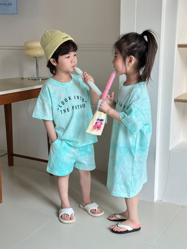 Tie-dye clothing set – soft cotton, oversized fit | unisex kids