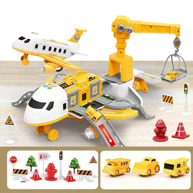 Toy aeroplane with accessories – interactive play set with vehicles | kids