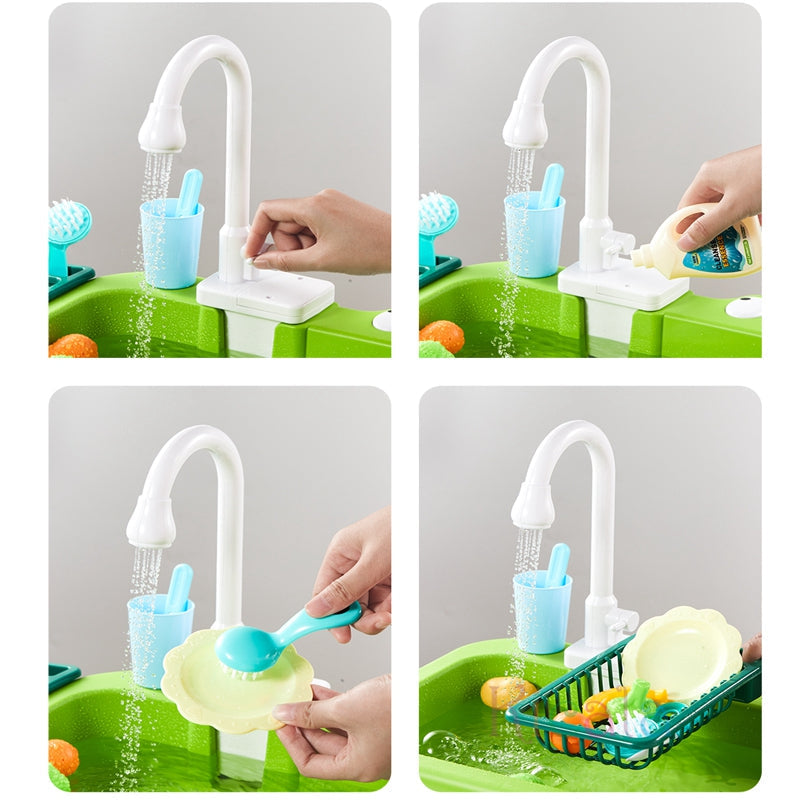 Water play table with working tap and ducks – fountain, accessories | outdoor toy