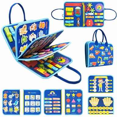 Montessori book develops fine motor skills – laces, buttons, zips | toddler learning toy