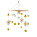Wooden cot mobile with bears and stars – soft colours, felt figures | nursery decor