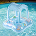 Baby swim float with sun canopy – stable, inflatable design | toddler float