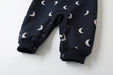 Moon print jumpsuit with soft cotton fabric – poppers, breathable | Baby romper
