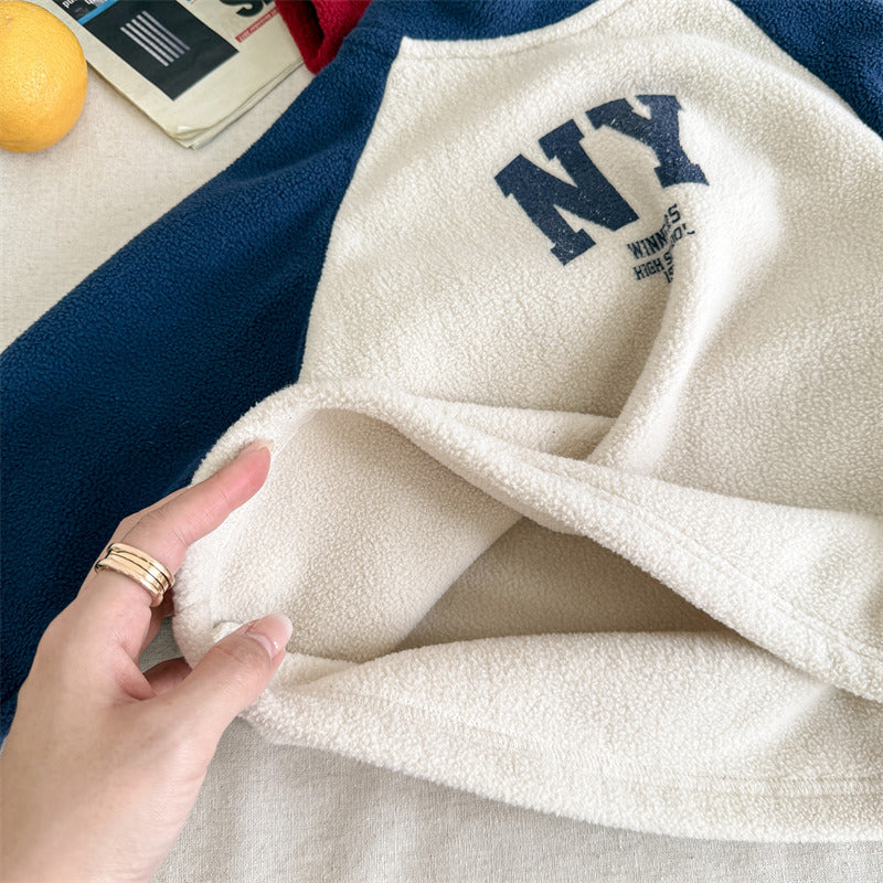 Fleece sweatshirt with NY-style logo – soft, warm and durable | kids unisex