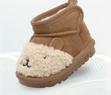 Ankle boots with warm lining – cartoon detail, non-slip sole | kids