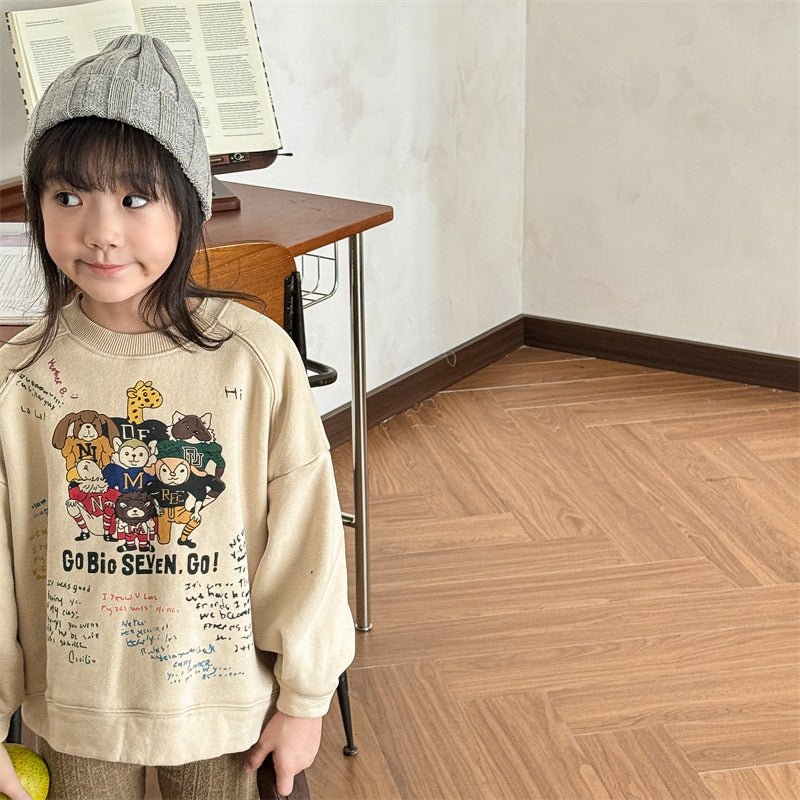 Printed kids' sweatshirt – soft cotton, relaxed fit | unisex
