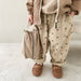 Baggy trousers with floral print – cotton-linen, elastic waist | unisex bloomers