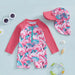 Baby UV swimsuit with sun hat – long sleeves, quick-dry, stretch | Kids swimwear