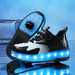LED trainers with wheels – light-up soles, 2-in-1 walk and roll | kids' skate shoes