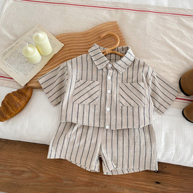Baby boys summer set with shirt and shorts – breathable, comfortable fit | 0–5 years