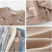 Baby & toddler baseball jacket – dog embroidery, button fastening | autumn