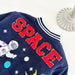 Baseball jacket with space print – ribbed cuffs, zip, pockets | unisex coat