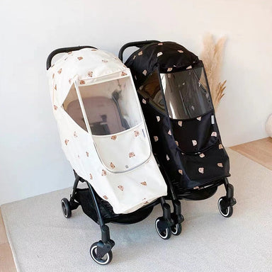 Pushchair rain cover blocks wind, rain and UV rays – breathable, universal fit | all pushchairs
