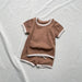 Soft ribbed lounge set for babies and toddlers – Breathable, stretchy, unisex | Summer outfit