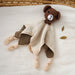 Baby comforter with wooden teether and rattle – soft cotton, soothes teething | Cuddle toy