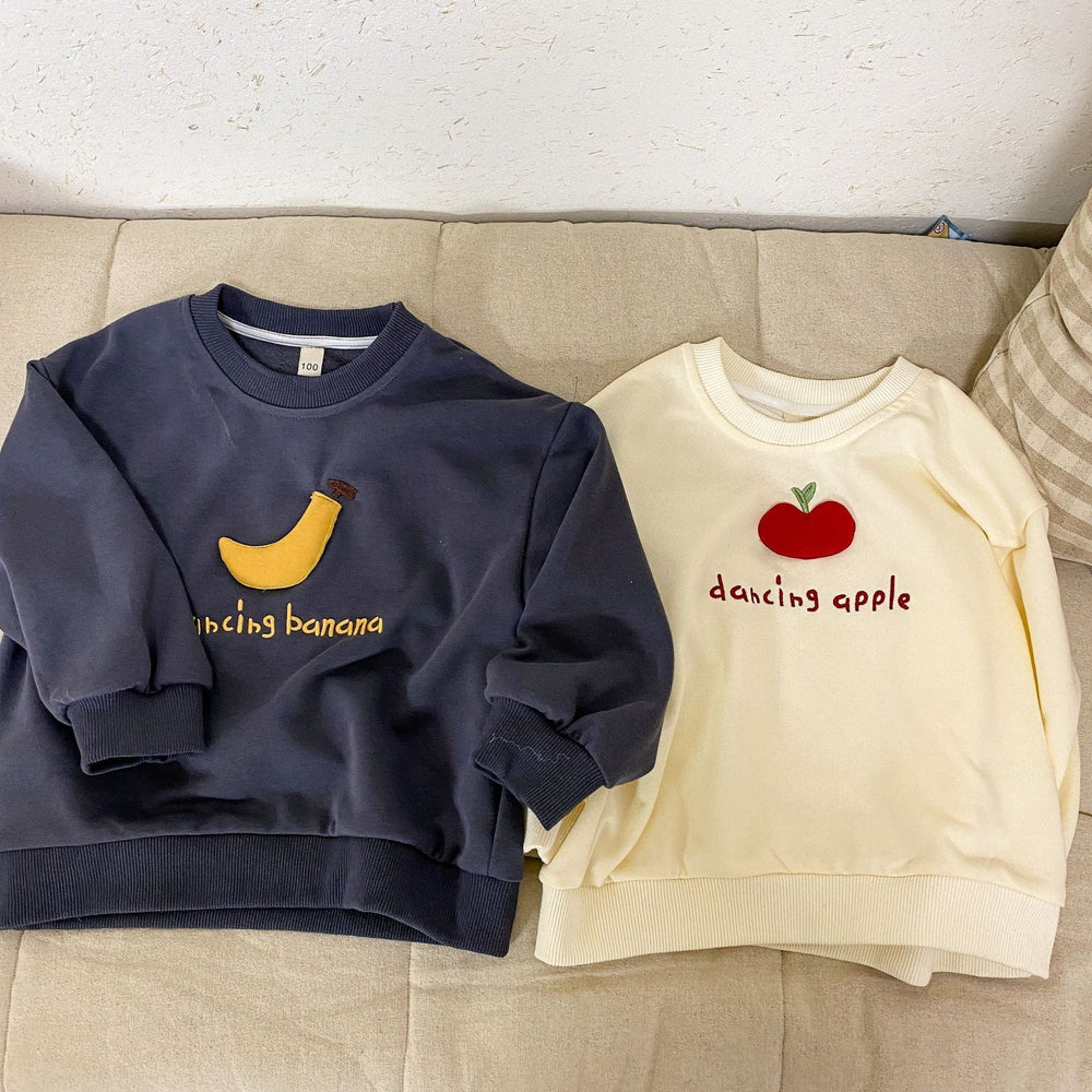 Jumper with 3D fruit design – soft cotton, comfort fit | kids sweatshirt