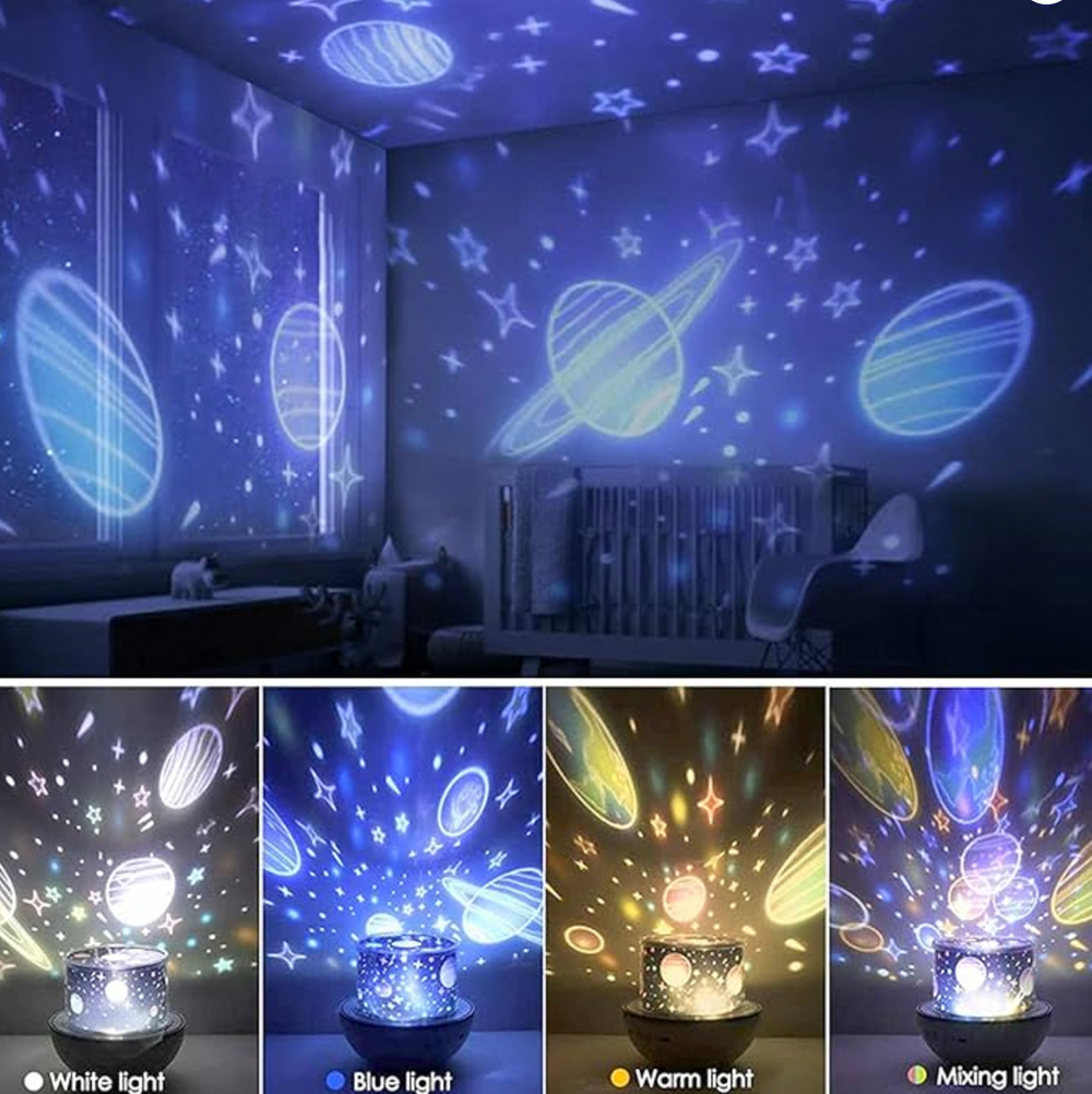 Star projector night light – remote control, adjustable colours | baby & kids
