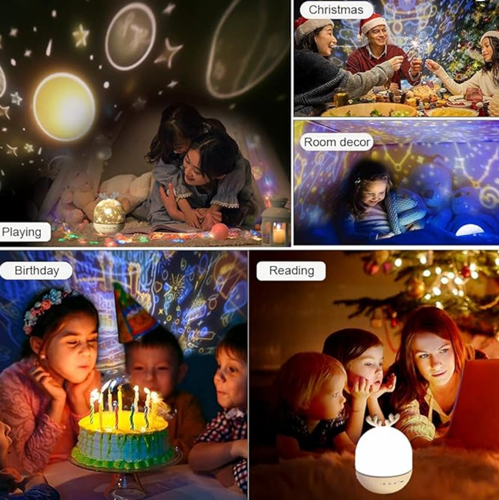 Star projector night light – remote control, adjustable colours | baby & kids