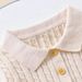 Knitted polo set with soft cotton blend – breathable, elastic waistband | unisex baby summer wear