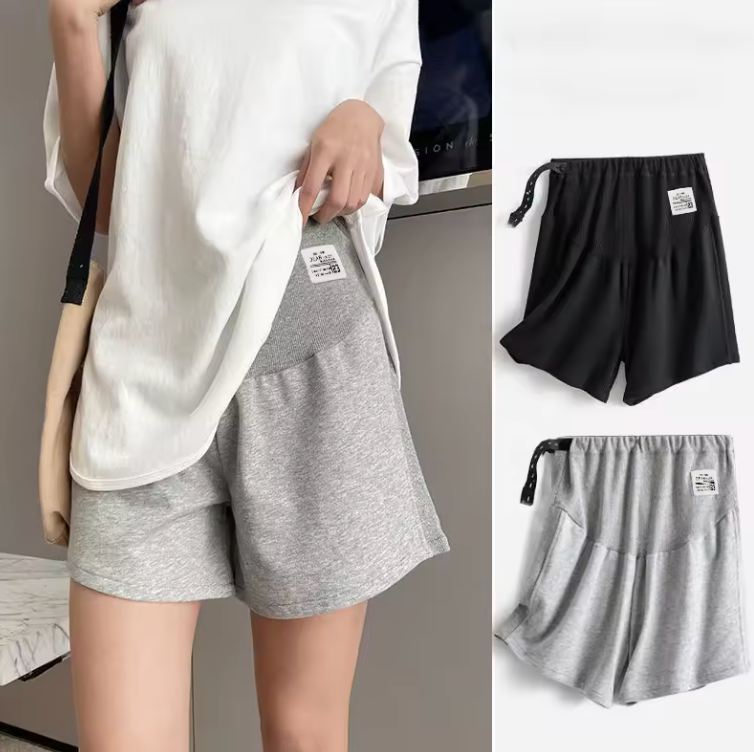 Maternity shorts with elasticated waistband – soft, breathable, flexible | pregnancy