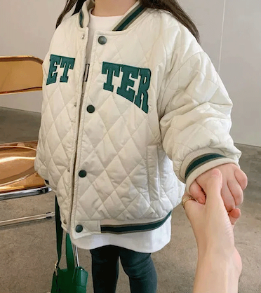 Girls' coat with bold print design – soft, durable cotton | kids outerwear