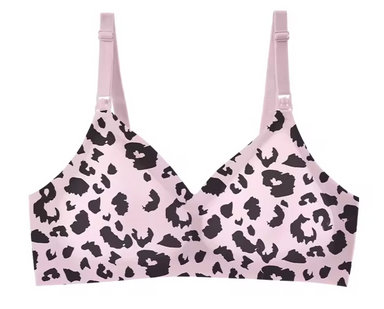 Nursing bra with leopard print – soft, wire-free support | For new mums