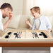 2-in-1 table game combines shuffleboard and football – compact, wooden | Family fun