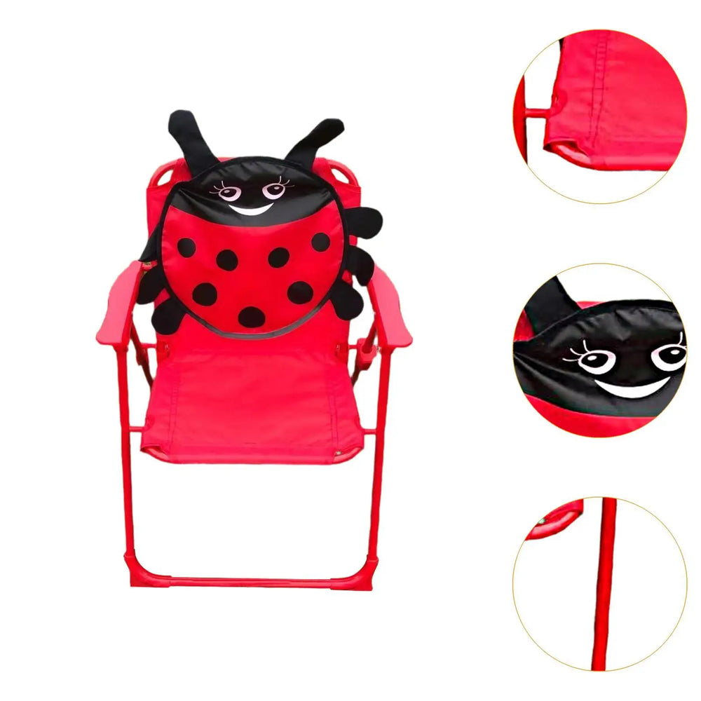 Foldable kids' camping chair with animal print – lightweight, sturdy frame | For toddlers