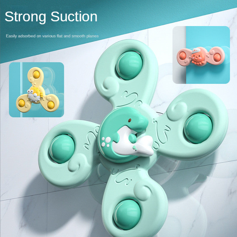 3-piece fidget spinner bath toy set – suction cups, sensory play | toddlers