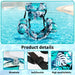 Inflatable floating pool chair with breathable mesh seat – foldable and lightweight | Pool lounger