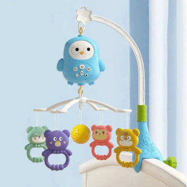 Musical cot mobile with owl and hangers – soft melodies, clip-on fit | baby mobile
