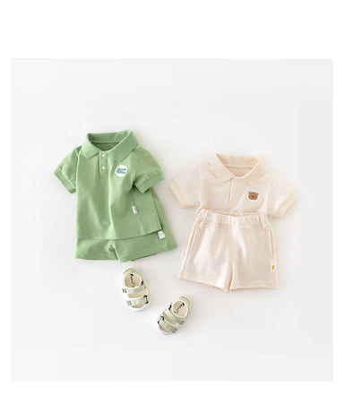Baby summer set keeps little ones cool – soft cotton, elastic waist | 0–3 years