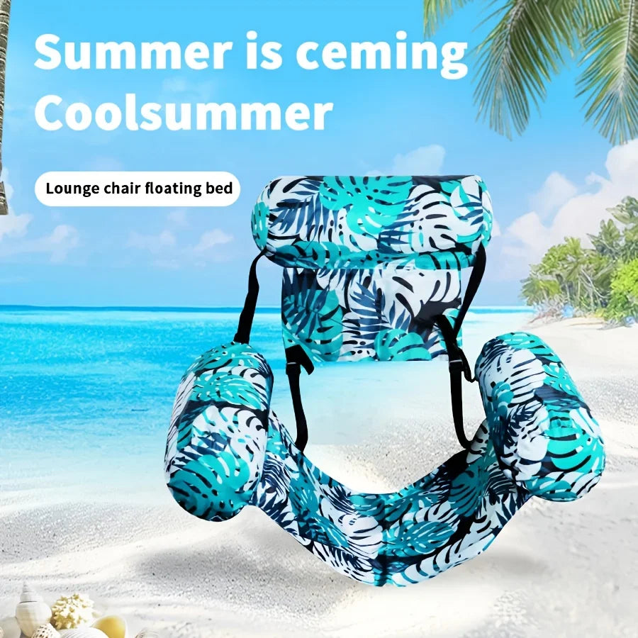 Inflatable floating pool chair with breathable mesh seat – foldable and lightweight | Pool lounger